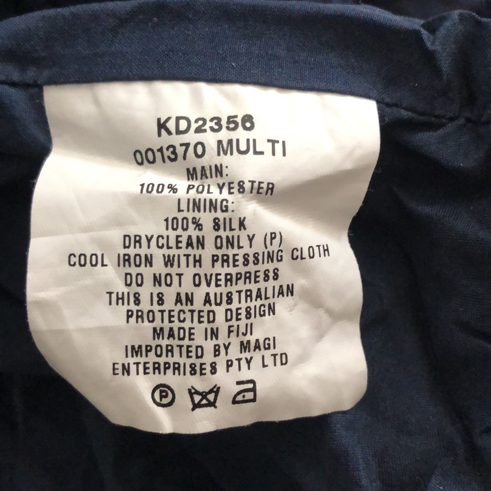 Kookai size 36 off the shoulder strapless jardin navy dress - Picture 5 of 7